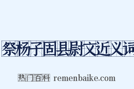 祭杨子固县尉文近义词是什么意思的图片